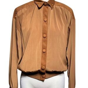 Barbara Gerwit Brown Vintage Jacket Faux Suede Size Small